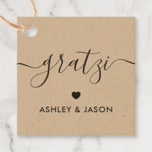 Gratziギフトラベル結婚、s感謝ラベル、クラフト フェイバータグ