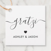 Gratziギフトラベル結婚、s感謝ラベル、クラフト フェイバータグ (正面)