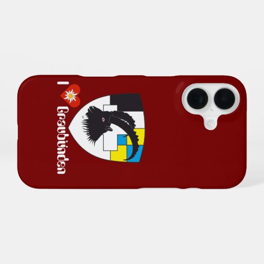 Graubünden Grischun Grigioni iPhone Hüllen iPhone 16ケース (裏面横)