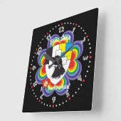 Graubünden Grischun Grigioni Schweiz Svizra Uhr スクエア壁時計 (傾斜)