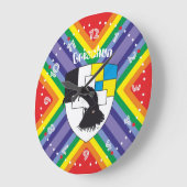 Graubünden Grischun Grigioni Schweiz Svizra Uhr ラージ壁時計 (傾斜)