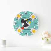 Graubünden Grischun Grigioni Schweiz Svizra Uhr ラージ壁時計 (ホーム)