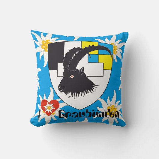 Graubünden Schweiz Kissen クッション (正面)