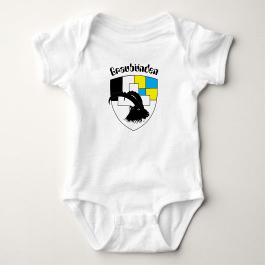 Graubünden Schweiz T-Shirt ベビーボディスーツ (正面)
