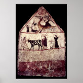 Graudioの墓からフレスコ, c.480 BC ポスター (正面)