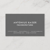 Graue professionelle elegante moderne 名刺 (正面)
