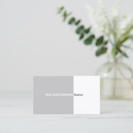 graue professionelle Visitenkarte 名刺 (スタンド正面)