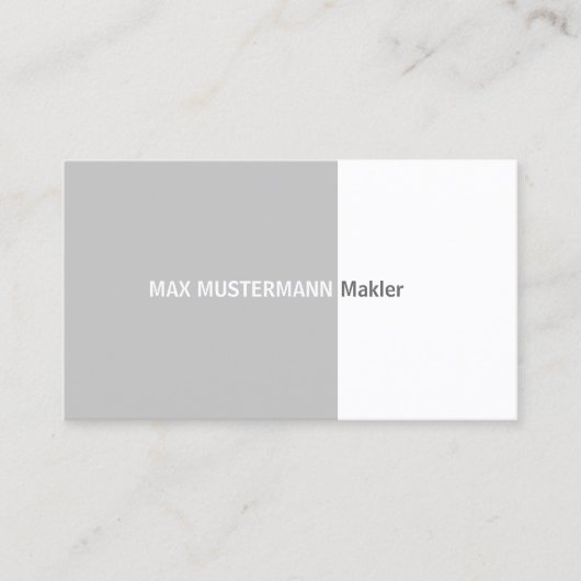 graue professionelle Visitenkarte 名刺 (正面)