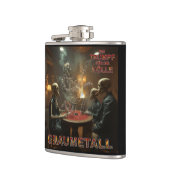 Graumetall Trumpf für die Hölle Coverdesign metal フラスク (左)