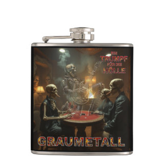 Graumetall Trumpf für die Hölle Coverdesign metal フラスク