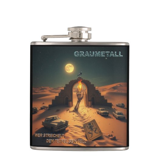GRAUMETALL - who strokes the devil's fur フラスク (正面)