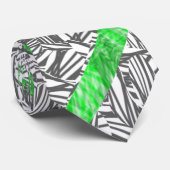 Gravata com trasos preto e detalhe verde ネクタイ (ロール)
