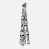 Gravata de caveira / Necktie Skull and gold ネクタイ (正面)