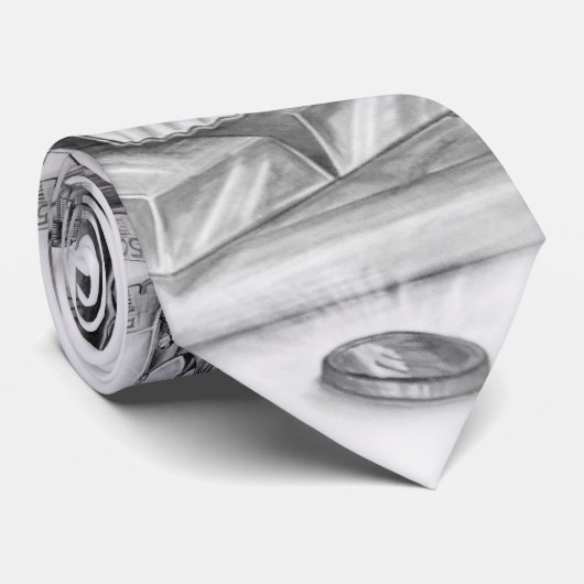 Gravata de caveira / Necktie Skull and gold ネクタイ (ロール)