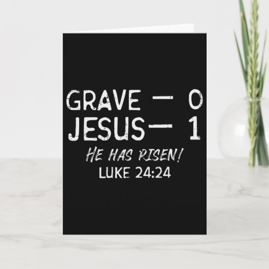 Grave 0 Jesus 1 He Has Risen Jesus Religious Easte カード (正面)