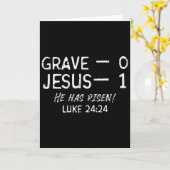 Grave 0 Jesus 1 He Has Risen Jesus Religious Easte カード (黄色い花)