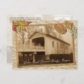 Grave Creek Covered Bridge、サニーバレー、または ポストカード (正面/裏面)