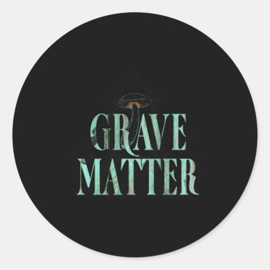 Grave Logo 2ステッカー ラウンドシール (正面)