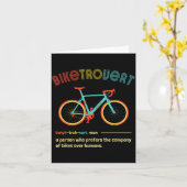 Gravel Bike Biketrovert Funny Cycling Quote Introv カード (黄色い花)