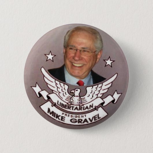 Gravel Button自由主義的な大統領 缶バッジ (正面)