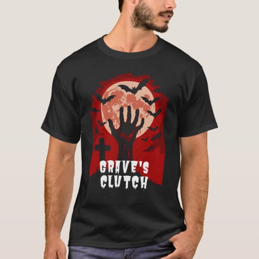 Grave's Clutch Halloween Horror Design Tシャツ (正面)