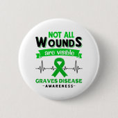 Graves Disease Awareness Month Ribbon Gifts 缶バッジ (正面)