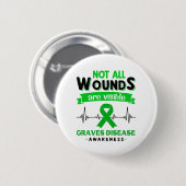 Graves Disease Awareness Month Ribbon Gifts 缶バッジ (正面&裏面)