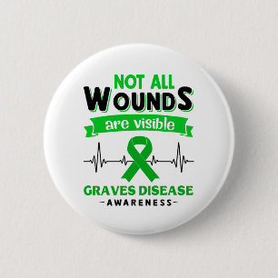 Graves Disease Awareness Month Ribbon Gifts 缶バッジ