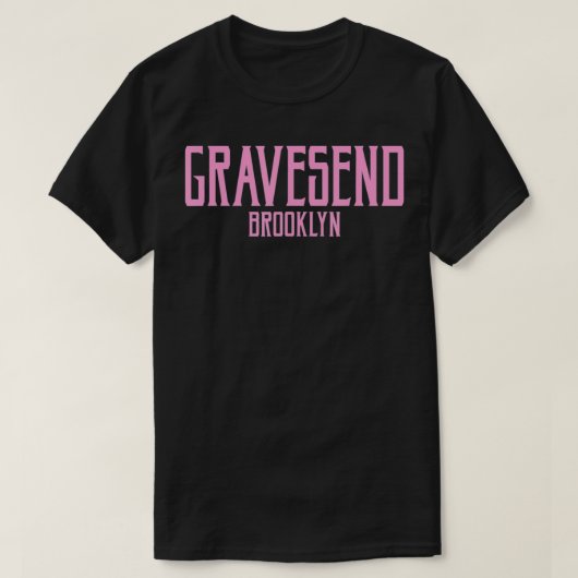 Gravesend Brooklyn NY Vintage Tet Pink Print  Tシャツ (デザイン正面)