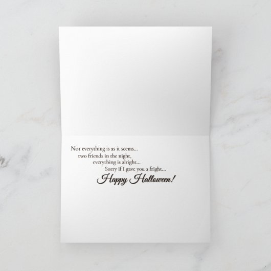 Graveyard Fig & Blinky Halloween Greeting Card カード (内部)