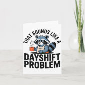 Graveyard Raccoon Funny Work Humor That Sounds Lik カード (正面)