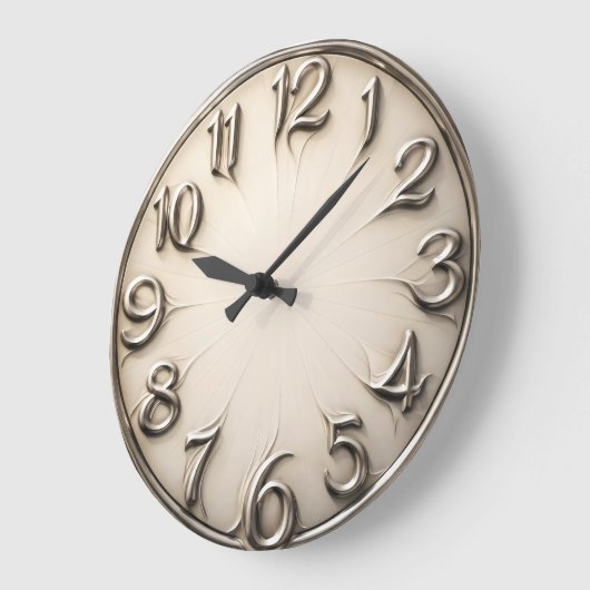 Gravitational Drift — Surreal Distorted Numeral ラージ壁時計 (傾斜)