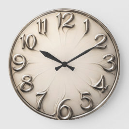 Gravitational Drift — Surreal Distorted Numeral ラージ壁時計