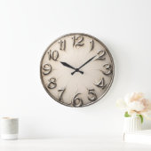 Gravitational Drift — Surreal Distorted Numeral ラージ壁時計 (ホーム)