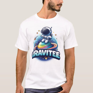 GRAVITEE Dabbing Astronaut Space Galaxy T-Shirt Tシャツ