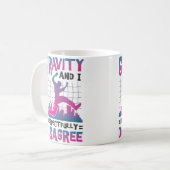 Gravity And I Respectfully Disagree フリークライミング パ コーヒーマグカップ (正面左)