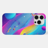 Gravity Flow: ネオン抽象アート フォンケース iPhoneケース (裏面横)