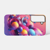 Gravity Flow: ネオン抽象芸術スマホケース Samsung Galaxyケース (裏面横)