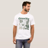 Gravity funny math explanation - with cat tシャツ (正面フル)