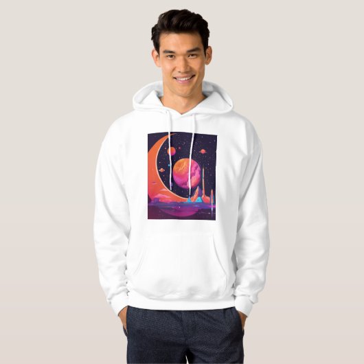 Gravity & Magnetism in Space – Futuristic hoodies パーカ (正面フル)