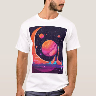 Gravity & Magnetism in Space – Futuristic Science  Tシャツ