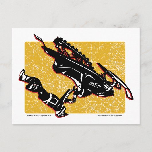 GRAVITY-SLED-in-Yellow ポストカード (正面)