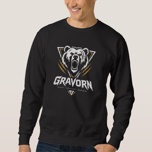 GRAVORN ベアグラフィックTシャツ | 強靭な耐久力 スウェットシャツ (正面)