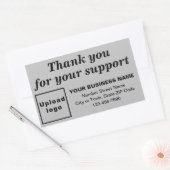 Grayのサポートをありがとう 長方形シール (封筒)