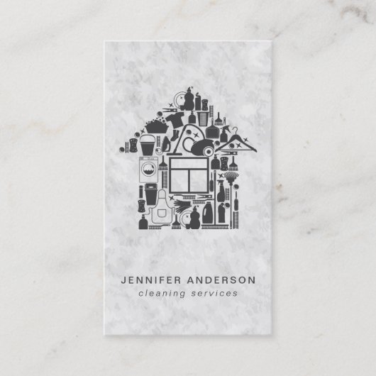 Grayクモダンリーニングサービス 名刺 (正面)