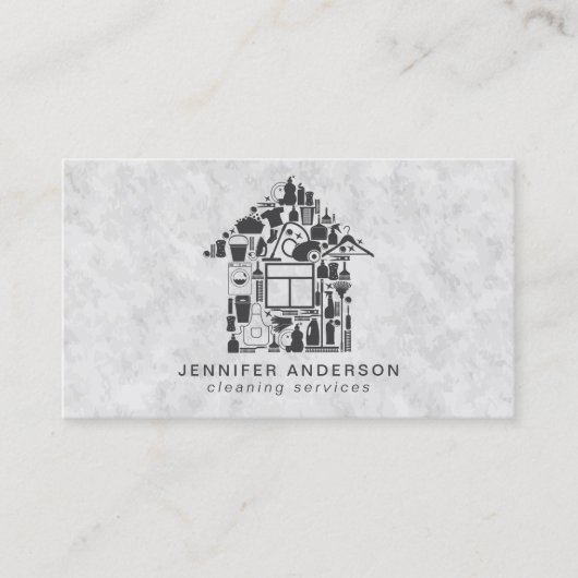 Grayクモダンリーニングサービス 名刺 (正面)