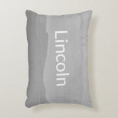 Gray グラデーション with Name for Boy's Room アクセントクッション (正面(垂直))