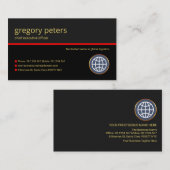 Gray スタイリッシュ Layers Red Line CEO創設者 名刺 (正面/裏面)