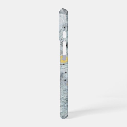 Gray Abstract Artistic Texture Design iPhone 16ケース (左側面)