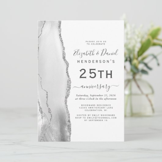 Gray Agate Silver 25th Anniversary 招待状 (スタンド正面)